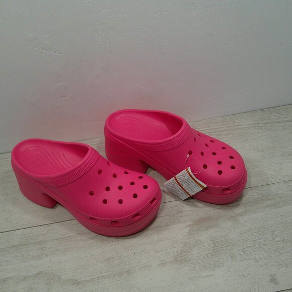 Crocs Siren Perfectly Pink Platform Comfort Clog Men's 10 | Women’s 12 – New - Picture 11 of 13